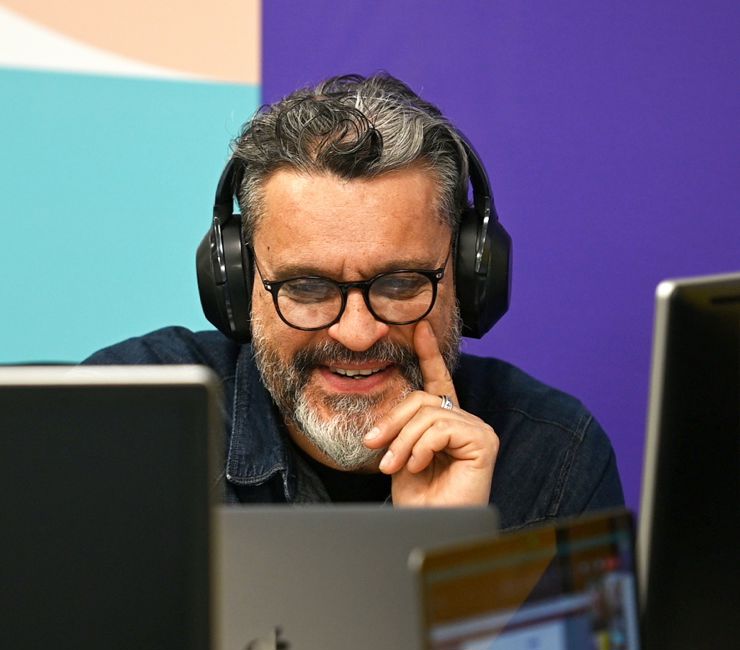 Manuel at computer