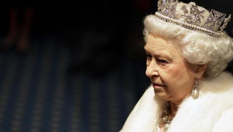 Queen Elizabeth II wearing a diadem